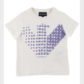 Emporio Armani T-shirt - Hvid m. Lilla