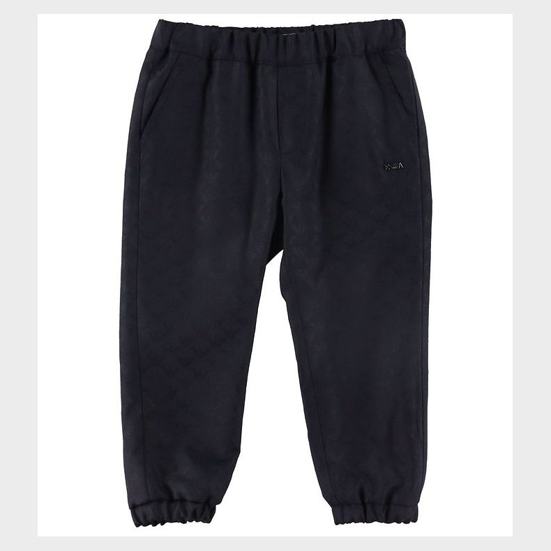 Emporio Armani Bukser - Uld/Viskose - Navy m. Logoer