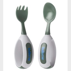 KidsMe B�rnebestik - Ske & Gaffel - Gr�n