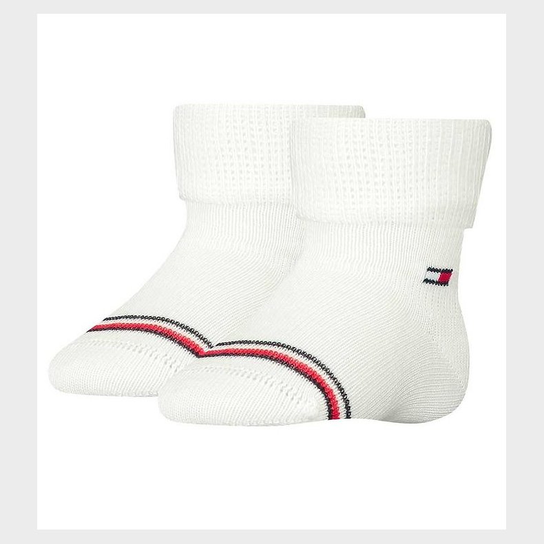 Tommy Hilfiger Strmper - 2-pak - Hvid