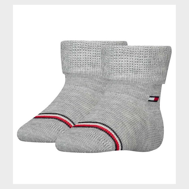 Tommy Hilfiger Str�mper - 2-pak - Light Grey