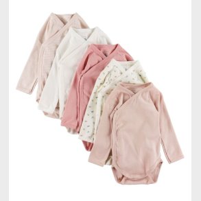 Petit Bateau Body l/ - 5-pak - Lyserd/Hvid