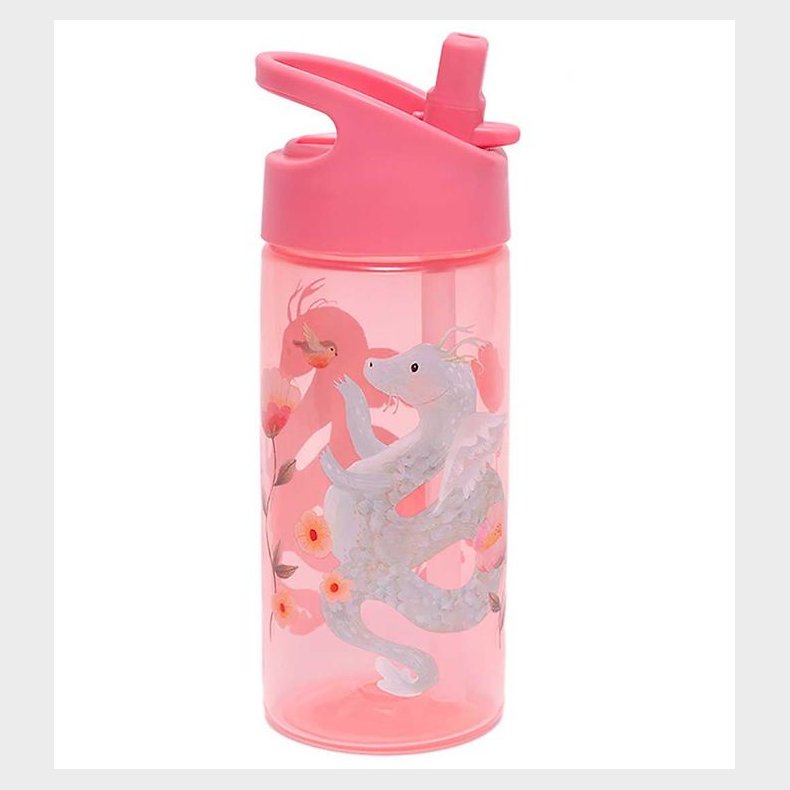 Petit Monkey Drikkedunk - Fairytale Dragon - 380 ml - Peony Pink