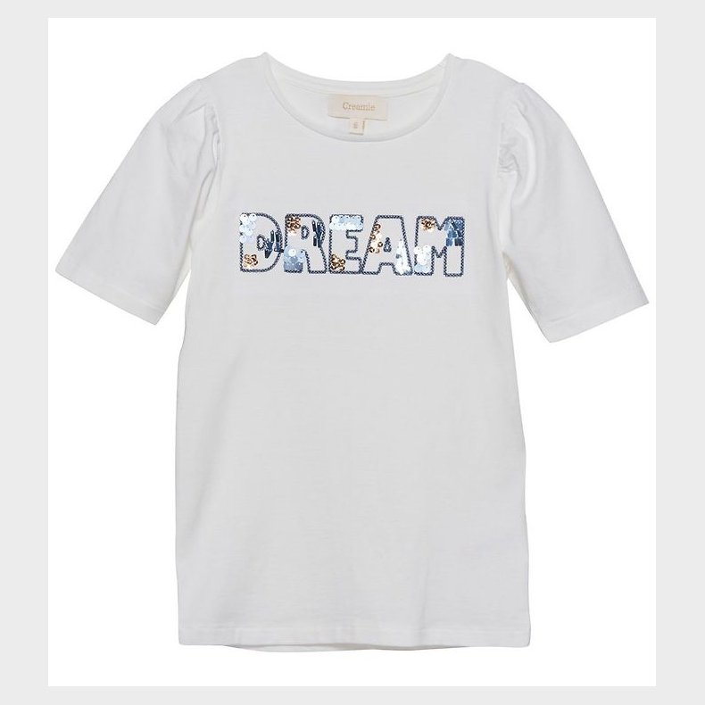 Creamie T-shirt - Cloud m. Pailletter