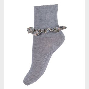 GoBabyGo Skridsikre Strmper - Bamboo/Liberty - Grey Melange