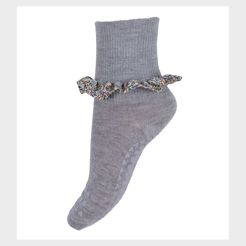 GoBabyGo Skridsikre Strmper - Bamboo/Liberty - Grey Melange