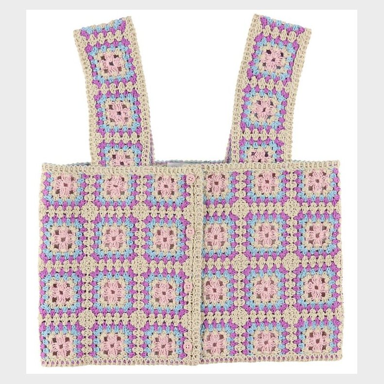 Stella McCartney Kids Top - Cropped - Hklet - Sand/Lilla/Bl/Ro