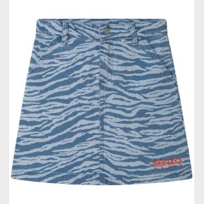Kenzo Nederdel - Denim - Lysebl m. Tigerstriber