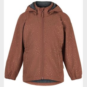 Mikk-Line Softshelljakke m. Fleece - Recycled - Russet m. Prikke