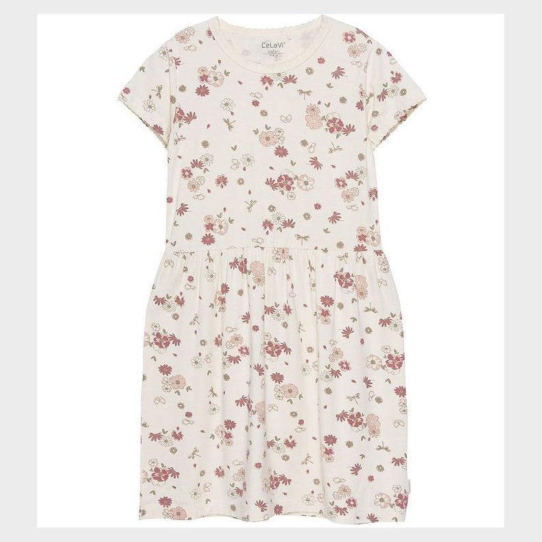 CeLaVi Natkjole - AOP - Rose Cloud