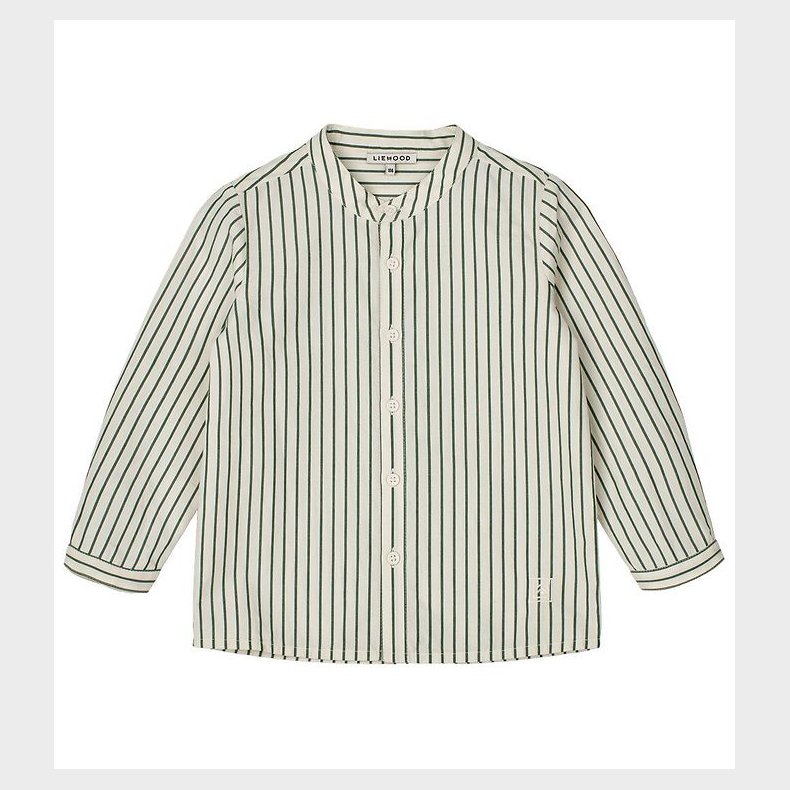 Liewood Skjorte - Austin - Garden green/Creme de la creme