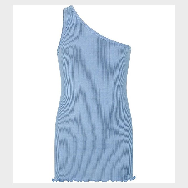 Rosemunde Top - Rib - One Shoulder - Blue Heaven
