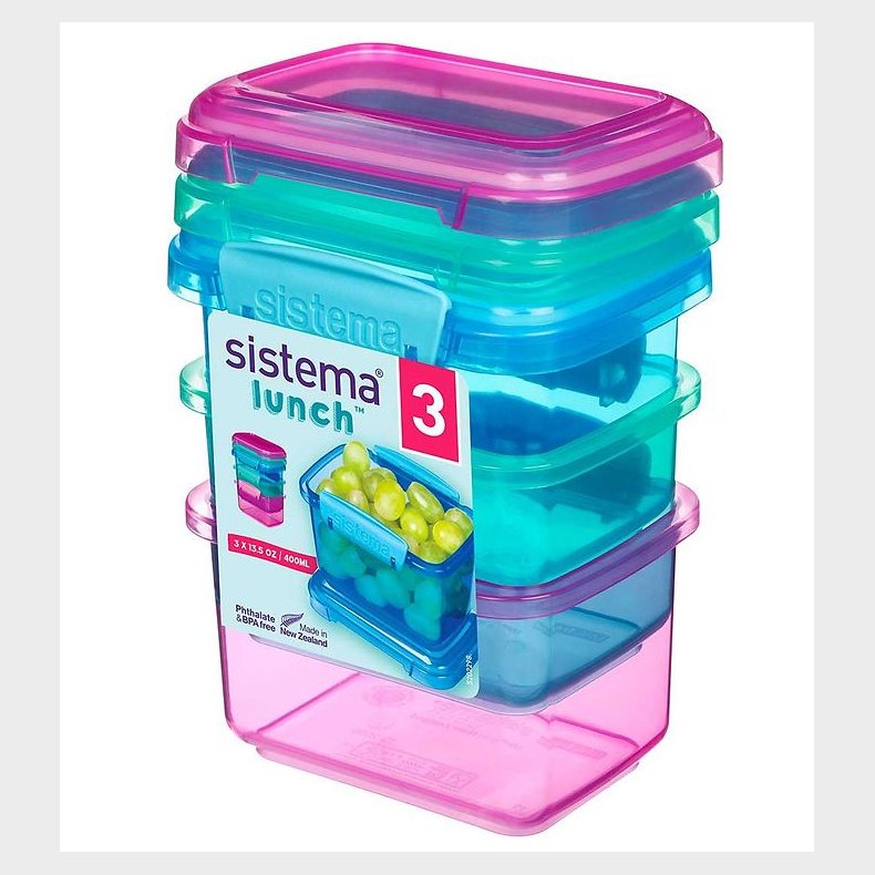 Sistema Madkasser - Lunch Packs - 3-pak - 400 ml - Multi