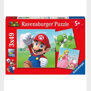 Ravensburger Puslespil - 3x49 Brikker - Super Mario