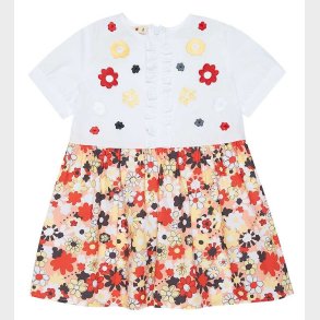 Marni Kjole - Hvid/Rosa m. Blomster