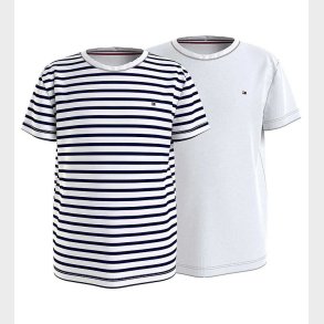 Tommy Hilfiger T-shirts - 2-Pak - Desert Sky Breton/White