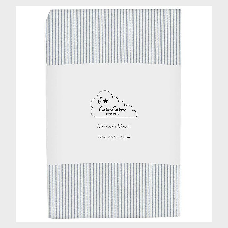 Cam Cam Strklagen - 60x120x15 cm - Classic Stripes Blue