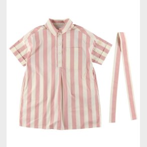 Moncler Skjortekjole - Hvid/Rosa m. Striber