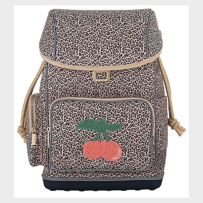 Jeune Premier Skoletaske - Leopard Cherry