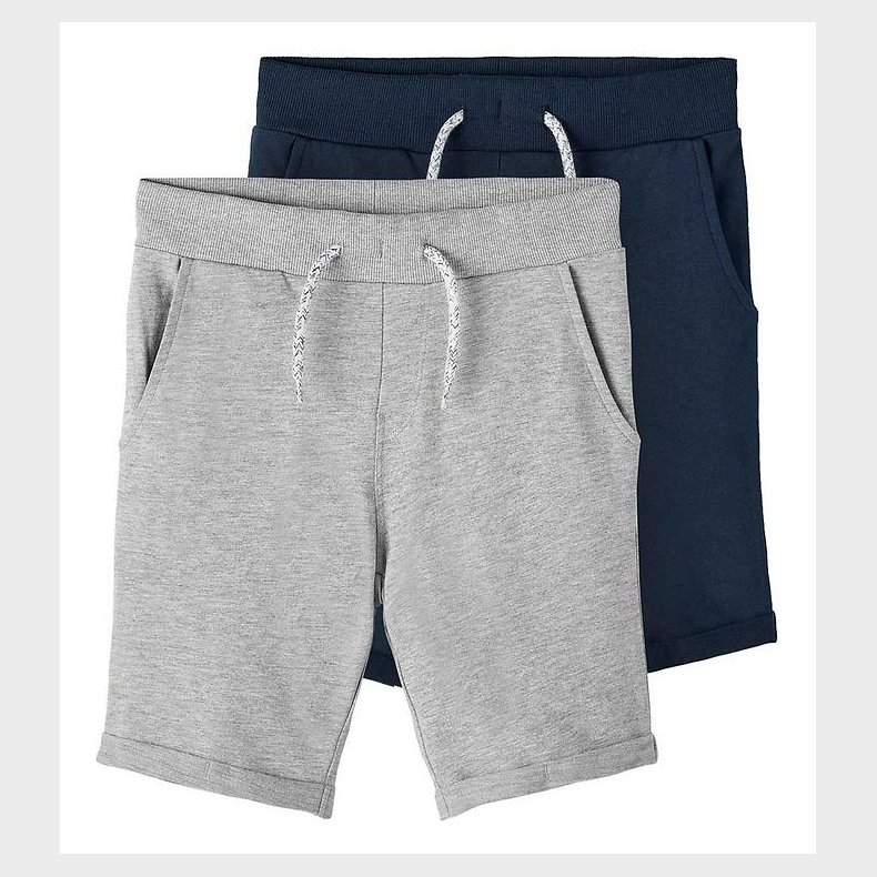 Name It Sweatshorts - Noos - NkmVermo - 2-pak - Grey Melange