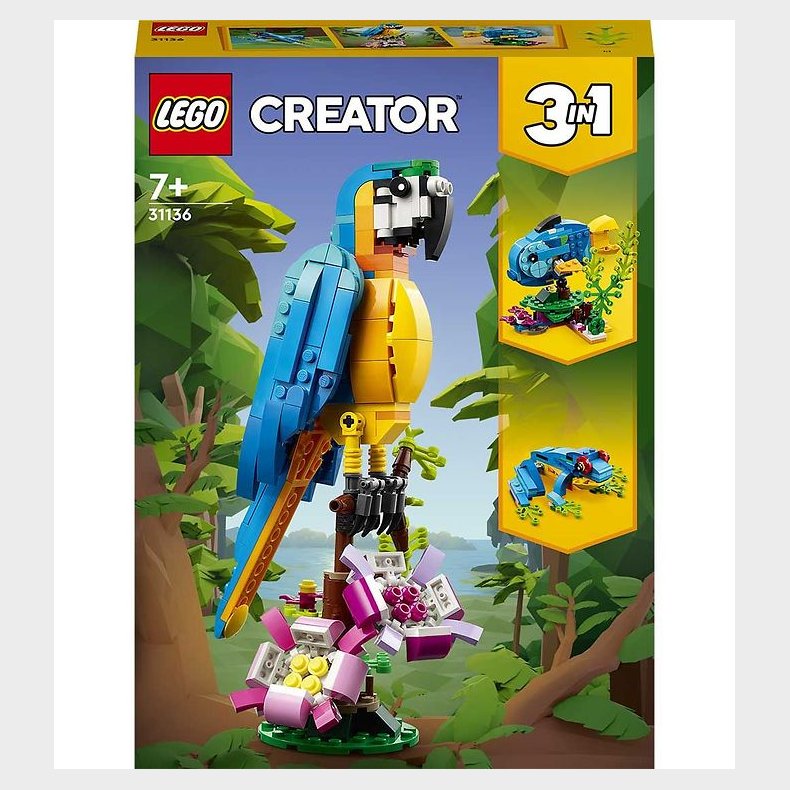 LEGO® Creator - Eksotisk Papeg�je 31136 - 3-i-1 - 253 Dele
