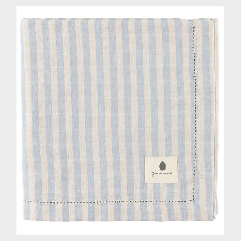 Pine Cone Babysvb - 120x120 cm - Bjrk - Blue Blossom Stripe