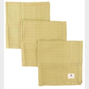 Pine Cone Stofble - 3-pak - 70x70 cm - Edith - Mustard