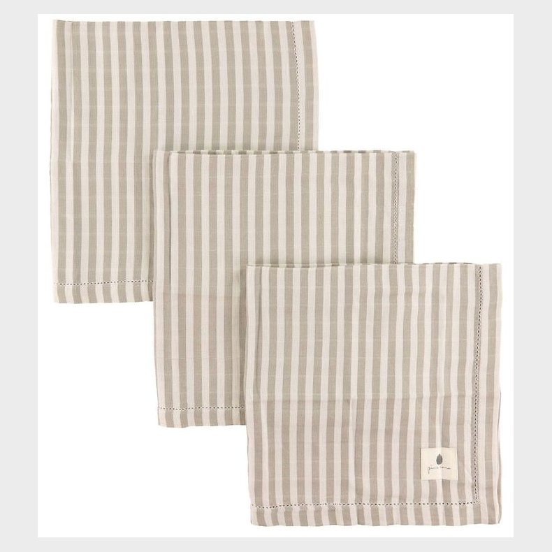 Pine Cone Stofble - 3-pak - 70x70 cm - Edith - Mushroom Stripe