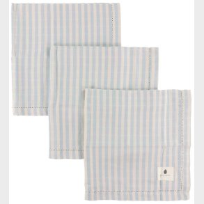 Pine Cone Stofble - 3-pak - 70x70 cm - Edith - Blue Blossom Stri