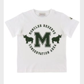 Moncler T-shirt - Hvid m. Mrkegrn