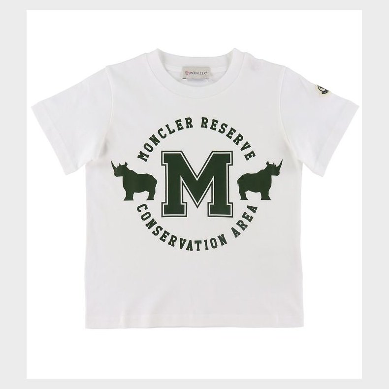 Moncler T-shirt - Hvid m. Mrkegrn