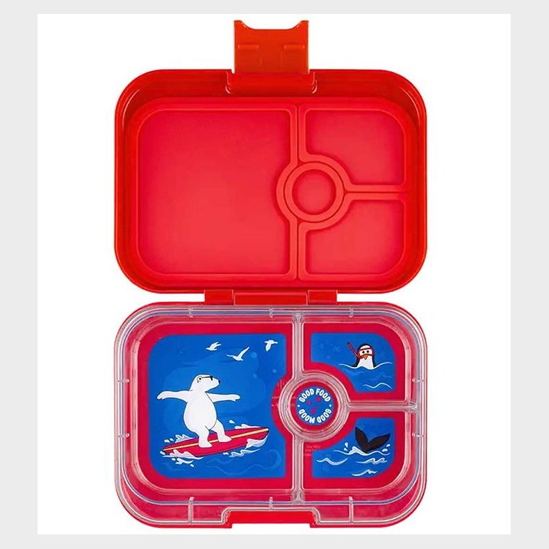 Yumbox Madkasse m. 4 Rum - Bento Panino - Roar Red
