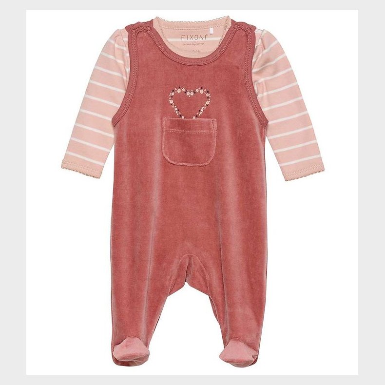 Fixoni Sparkedragt m. Body l/ - Velour - Withered Rose