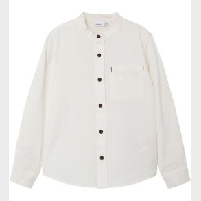 Name It Skjorte - NkmFish - White Alyssum/Solid