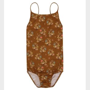 Christina Rohde Badedragt - Brun m. Blomster