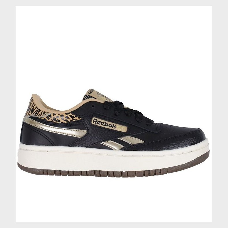 Reebok Sko - Club B Double Revenge Junior - Black/Sahara/Gold