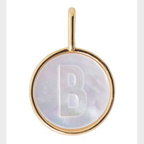 Design Letters Vedhng Til Halskde - B - Pearl Gold
