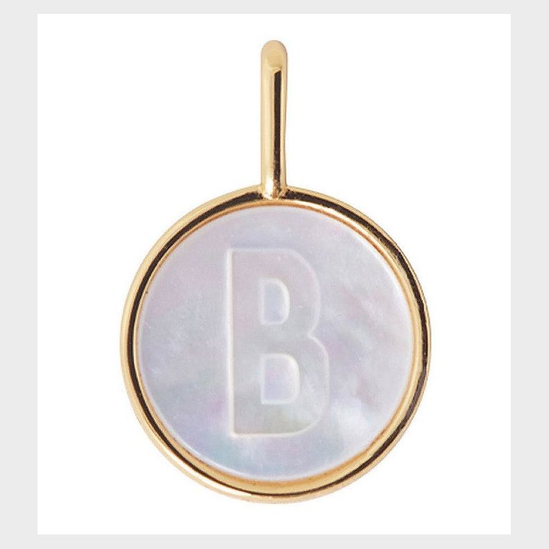 Design Letters Vedhng Til Halskde - B - Pearl Gold