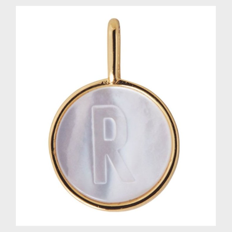 Design Letters Vedhng Til Halskde - R - Pearl Gold