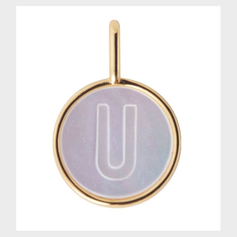 Design Letters Vedhng Til Halskde - U - Pearl Gold