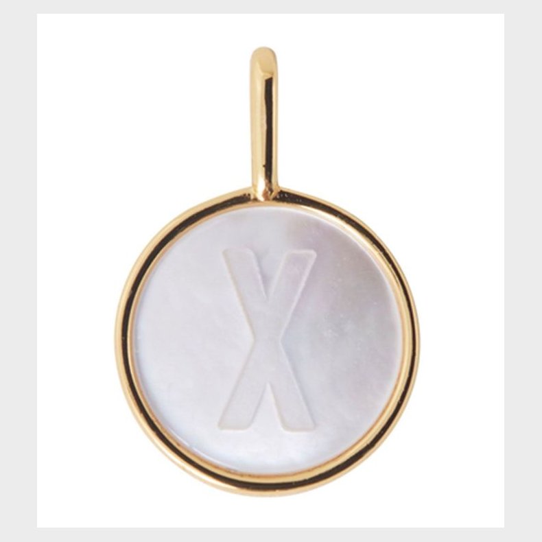 Design Letters Vedhng Til Halskde - X - Pearl Gold