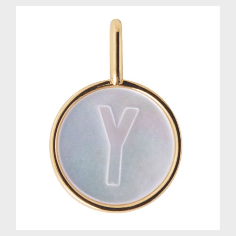 Design Letters Vedhng Til Halskde - Y - Pearl Gold