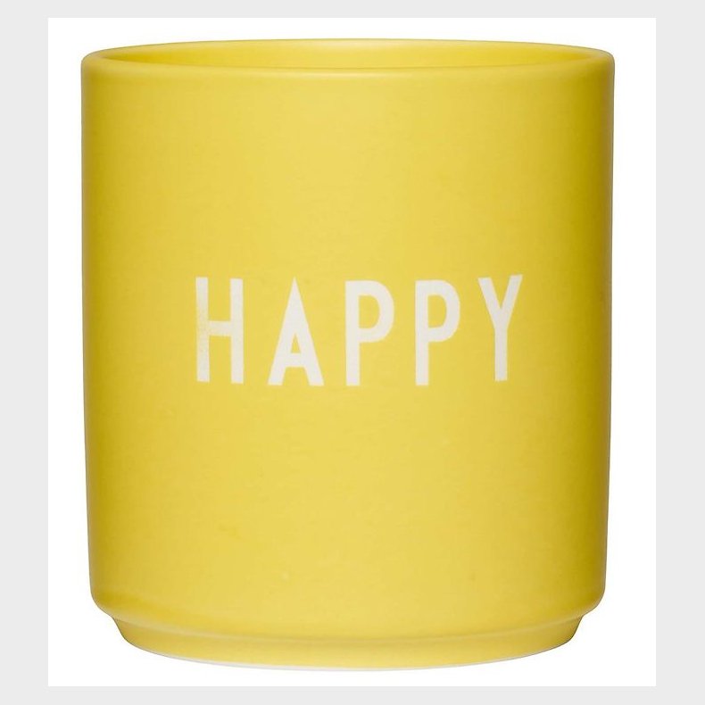Design Letters Kop - Favorite Cup - Happy - Yellow