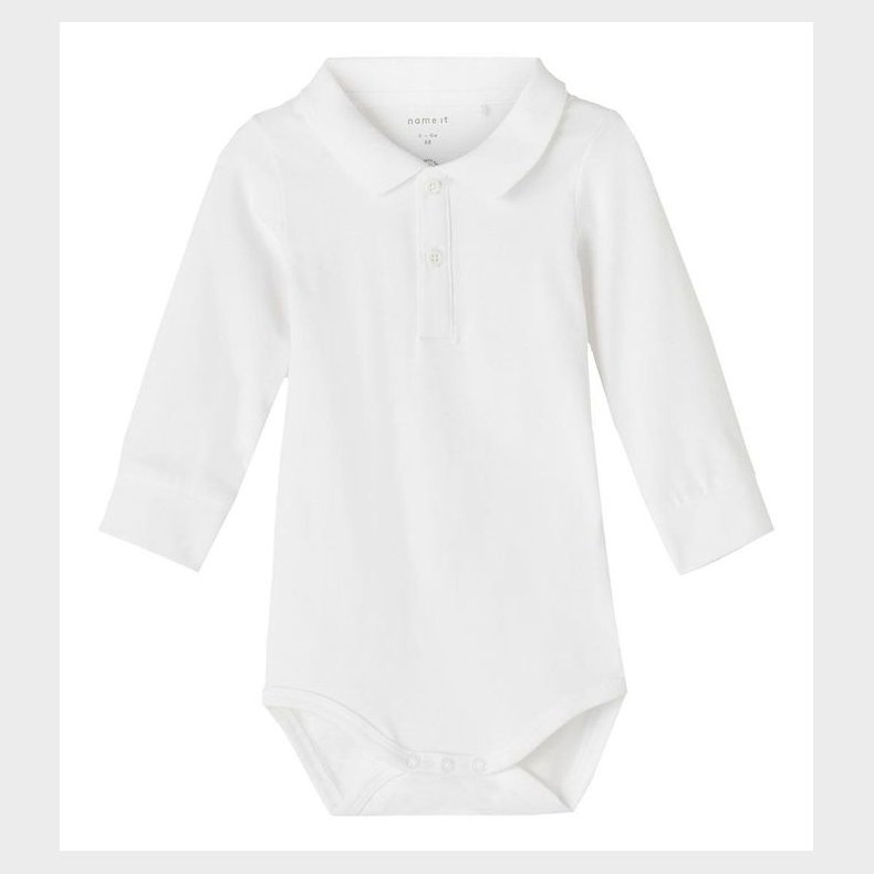 Name It Polobody l/ - NbmHolger - Bright White