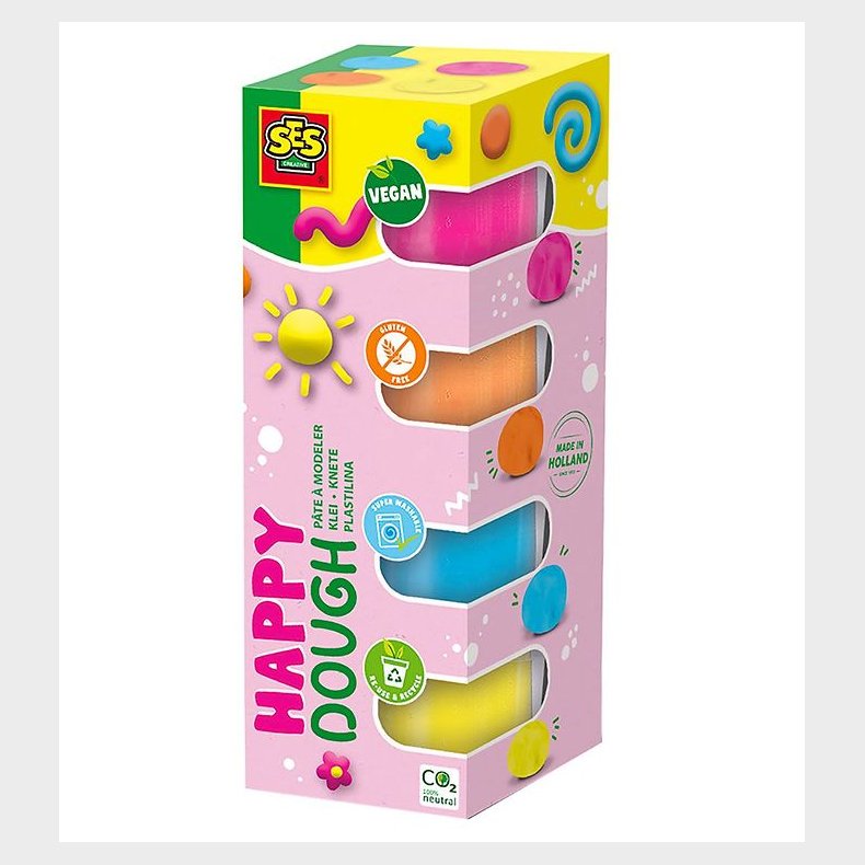 SES Creative Modellervoks - 4x90 g - Happy
