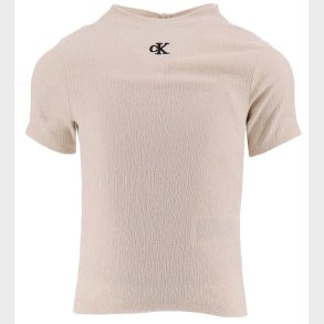 Calvin Klein Top - Light Crinkle Top - Whitecap Gray