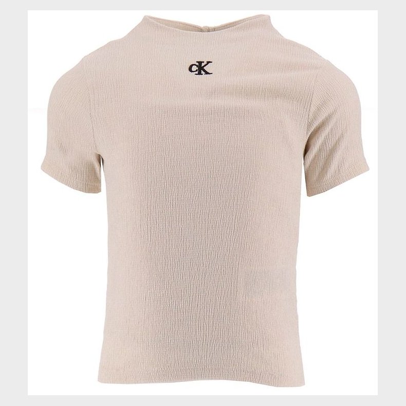 Calvin Klein Top - Light Crinkle Top - Whitecap Gray