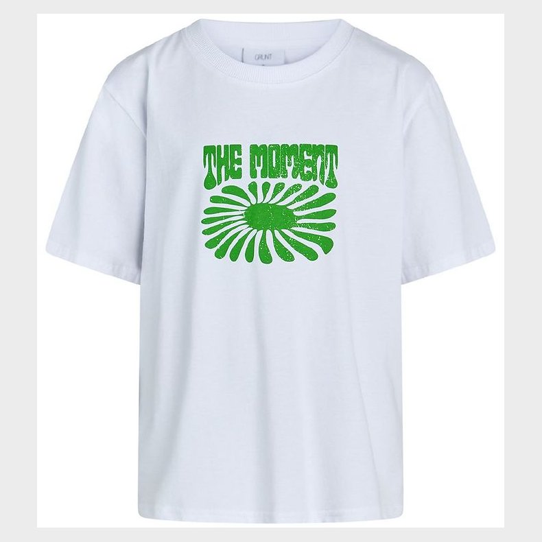 Grunt T-shirt - Mason - Hvid m. Grn Print