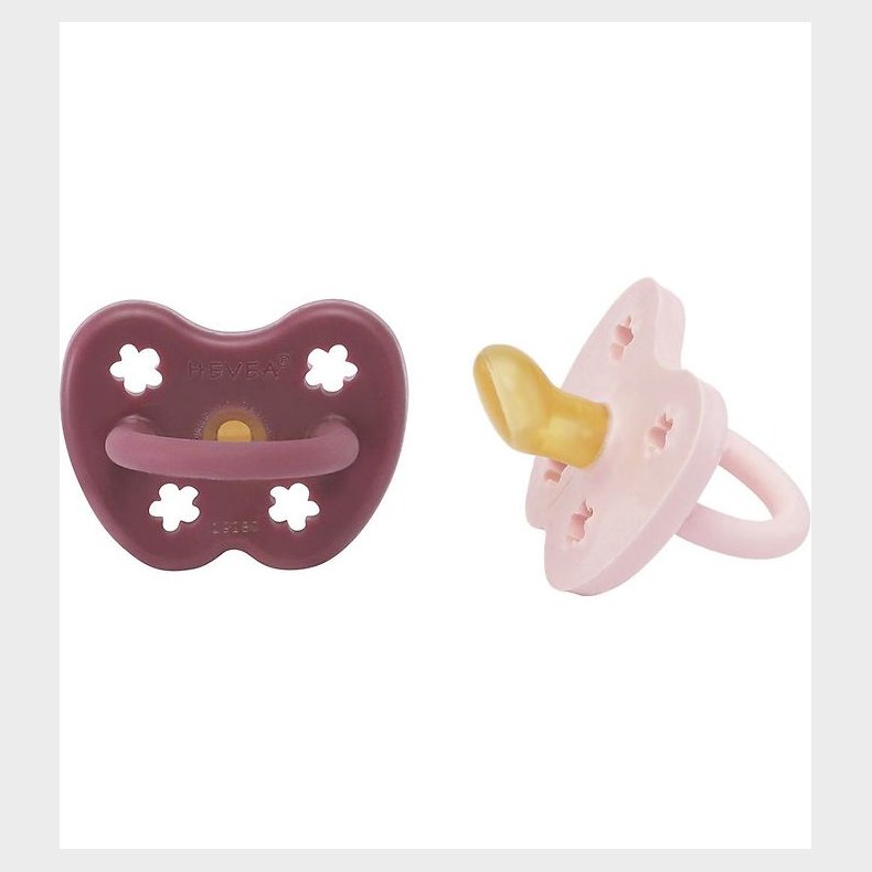 Hevea Sutter - 3-36 mdr - 2-Pak - Naturgummi - Powder Pink & Ros