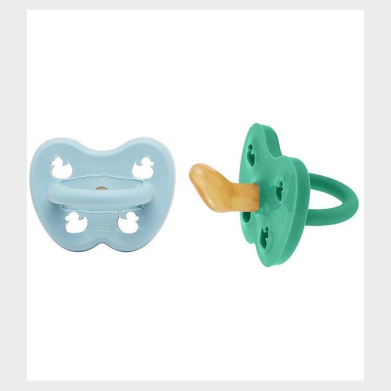 Hevea Sutter - 3-36 mdr - 2-Pak - Naturgummi - Maya Blue & Pop o